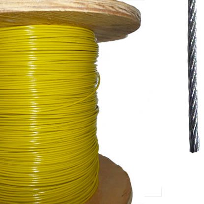 Uncoated Cable 480lbs - 35 Feet + 6 Crimps